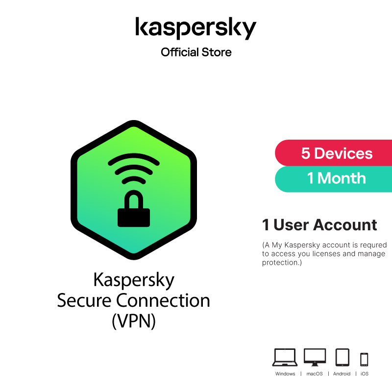 Kaspersky VPN Secure Connection 5 Devices 1 Month