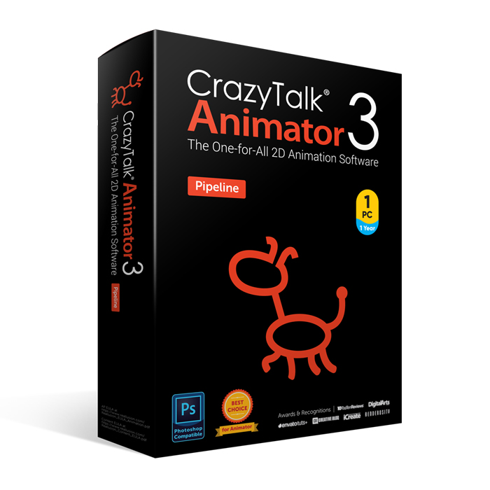 CrazyTalk Animator 3 Pipeline 1PC 1 Year