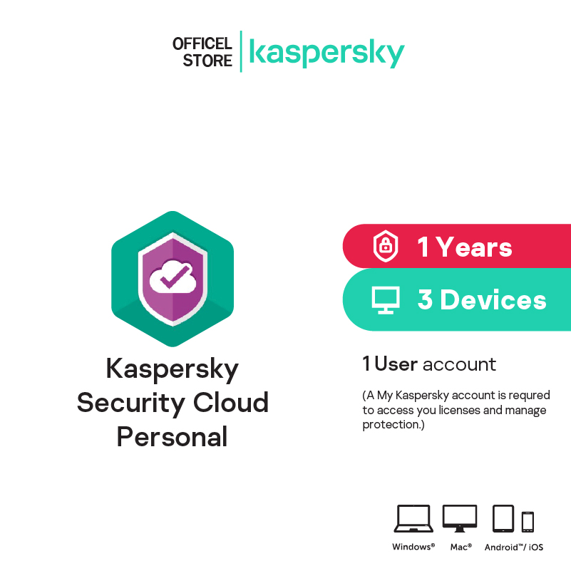 Kaspersky Security Cloud Personal 3 Devices 1 Year
