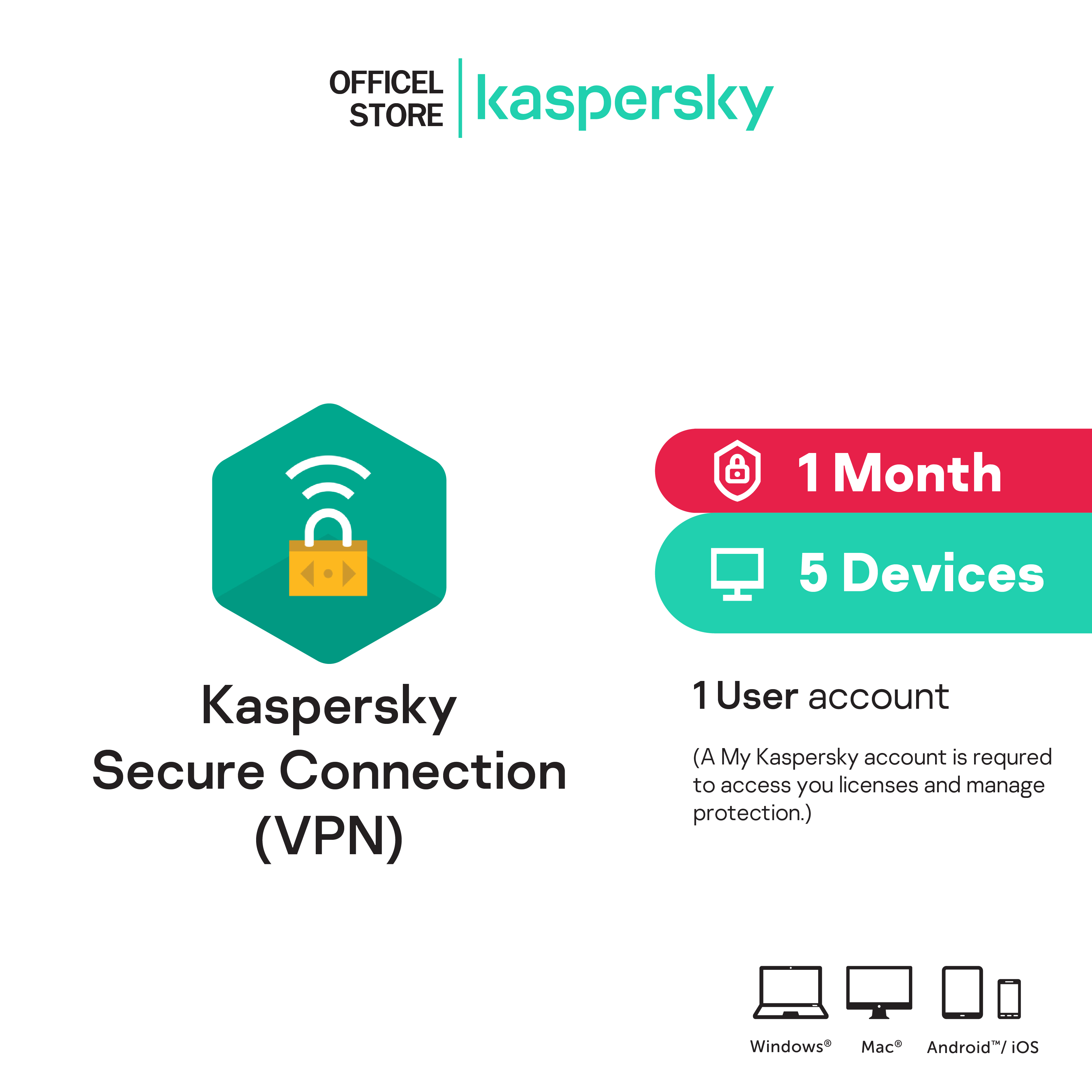 Kaspersky Secure Connection VPN 5 Devices